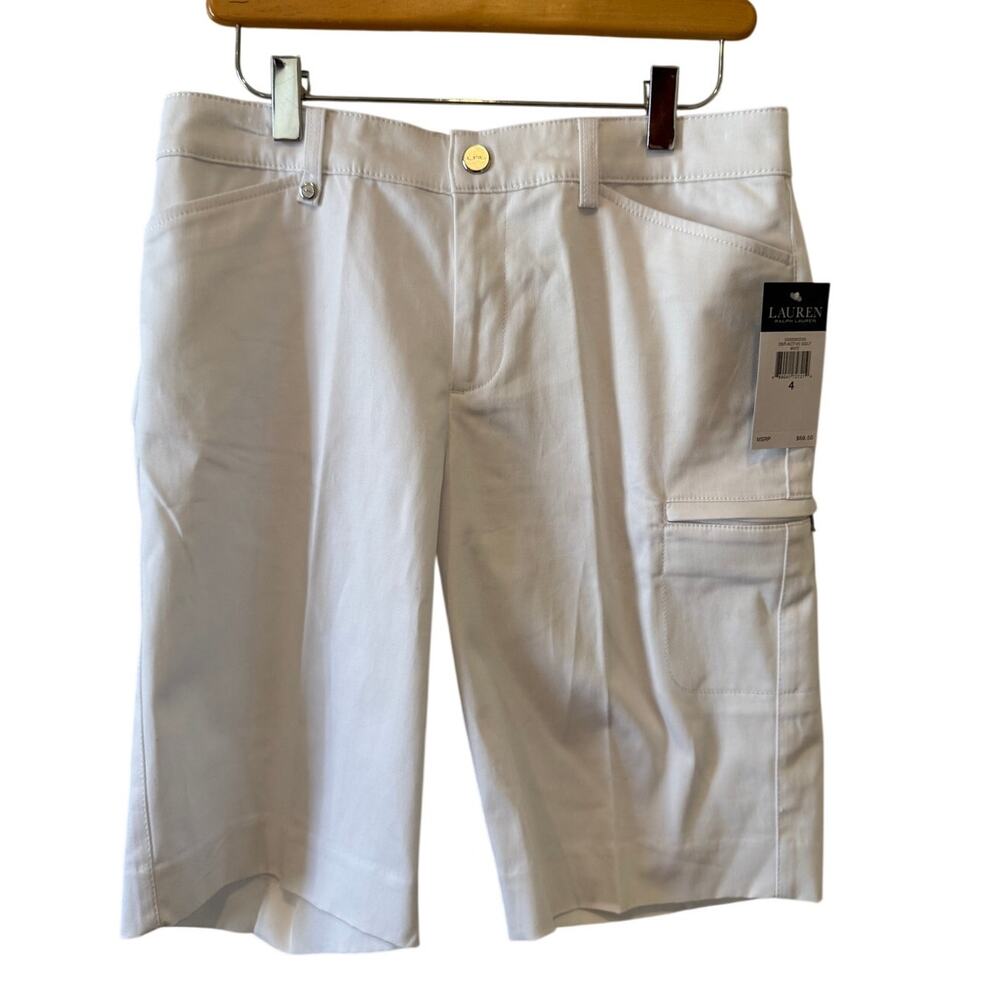 Ralph Lauren Performance Bermuda Shorts White 4
